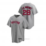 Maglia Baseball Uomo Boston Red Sox J.d. Martinez Replica Road Grigio