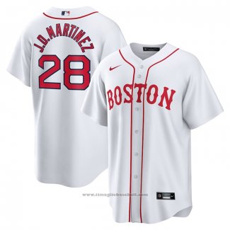 Maglia Baseball Uomo Boston Red Sox J.d. Martinez Replica Road Grigio