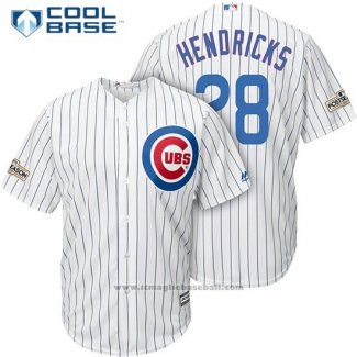 Maglia Baseball Uomo Chicago Cubs 2017 Postseason 28 Kyle Hendricks Bianco Cool Base