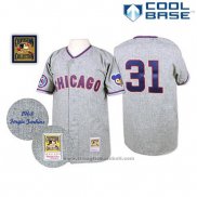 Maglia Baseball Uomo Chicago Cubs 31 Greg Maddux Nero Cool Base