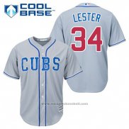 Maglia Baseball Uomo Chicago Cubs 34 Jon Lester Grigio Alternato Cool Base