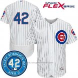 Maglia Baseball Uomo Chicago Cubs 42 Jackie Robinson Flex Base Bianco