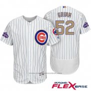 Maglia Baseball Uomo Chicago Cubs 52 Justin Grimm Bianco Or Flex Base