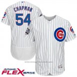 Maglia Baseball Uomo Chicago Cubs 54 Aroldis Chapman Bianco Flex Base