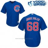 Maglia Baseball Uomo Chicago Cubs 68 Jorge Soler Blu Alternato Cool Base