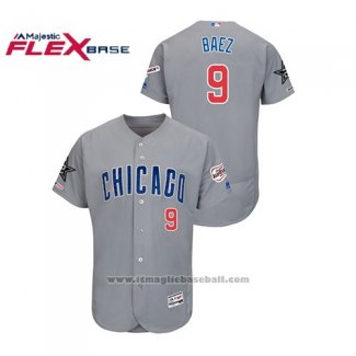 Maglia Baseball Uomo Chicago Cubs Javier Baez 2019 All Star Flex Base Grigio