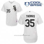 Maglia Baseball Uomo Chicago White Sox 35 Frank Thomas Bianco Home Cool Base