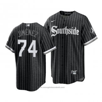 Maglia Baseball Uomo Chicago White Sox Eloy Jimenez 2021 City Connect Replica Nero