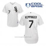 Maglia Baseball Uomo Chicago White Sox Jeff Keppinger 7 Bianco Home Cool Base