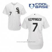 Maglia Baseball Uomo Chicago White Sox Jeff Keppinger 7 Bianco Home Cool Base