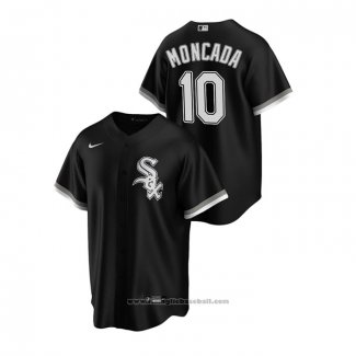 Maglia Baseball Uomo Chicago White Sox Yoan Moncada Replica Alternato Nero