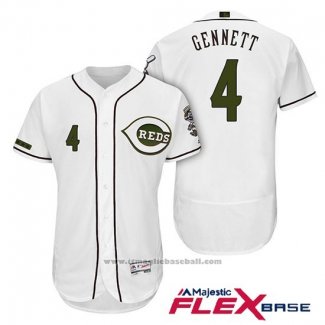 Maglia Baseball Uomo Cincinnati Reds 4 Scooter Gennett 2018 Alternato Autentico Flex Base