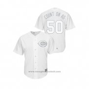 Maglia Baseball Uomo Cincinnati Reds Amir Garrett 2019 Players Weekend Count On Ag Replica Bianco