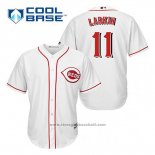 Maglia Baseball Uomo Cincinnati Reds Barry Larkin 11 Bianco Home Cool Base