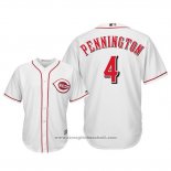 Maglia Baseball Uomo Cincinnati Reds Cliff Pennington Cool Base Home Bianco