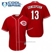 Maglia Baseball Uomo Cincinnati Reds Dave Concepcion 13 Rosso Alternato Cool Base