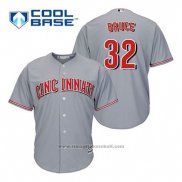 Maglia Baseball Uomo Cincinnati Reds Jay Bruce 32 Grigio Cool Base