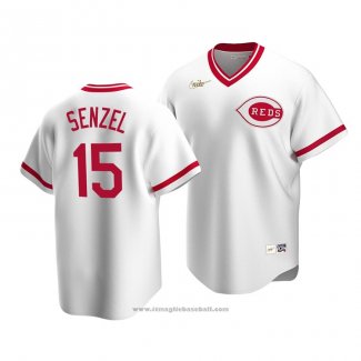 Maglia Baseball Uomo Cincinnati Reds Nick Senzel Cooperstown Collection Primera Bianco