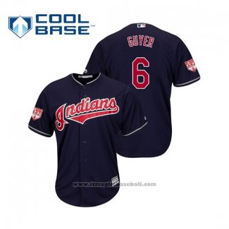 Maglia Baseball Uomo Cleveland Indians Brandon Guyer Cool Base Allenamento Primaverile 2019 Blu