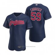 Maglia Baseball Uomo Cleveland Indians Carlos Carrasco Autentico Alternato 2020 Blu