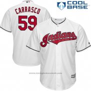 Maglia Baseball Uomo Cleveland Indians Carlos Carrasco Bianco Cool Base