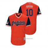 Maglia Baseball Uomo Cleveland Indians Edwin Encarnacion 2018 LLWS Players Weekend Rivera Rosso