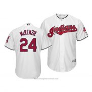 Maglia Baseball Uomo Cleveland Indians Triston Mckenzie Cool Base Home Bianco