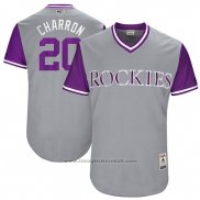 Maglia Baseball Uomo Colorado Rockies 2017 Little League World Series Ian Desmond Grigio