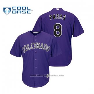 Maglia Baseball Uomo Colorado Rockies Gerardo Parra Cool Base Alternato Purple