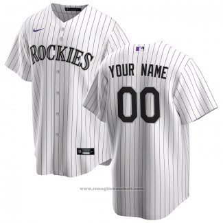 Maglia Baseball Uomo Colorado Rockies Home Replica Personalizzate Bianco