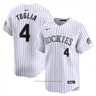 Maglia Baseball Uomo Colorado Rockies Michael Toglia Home Limited Bianco