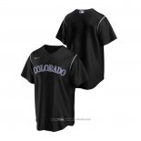 Maglia Baseball Uomo Colorado Rockies Replica Alternato Nero