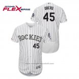 Maglia Baseball Uomo Colorado Rockies Scott Oberg Autentico Collection Flex Base Bianco