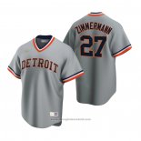 Maglia Baseball Uomo Detroit Tigers Jordan Zimmermann Cooperstown Collection Road Grigio