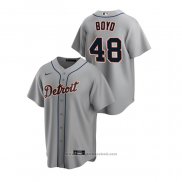 Maglia Baseball Uomo Detroit Tigers Matthew Boyd Replica Road Grigio