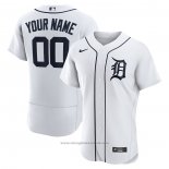 Maglia Baseball Uomo Detroit Tigers Personalizzate Autentico Bianco