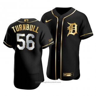 Maglia Baseball Uomo Detroit Tigers Spencer Turnbull Golden Edition Autentico Nero