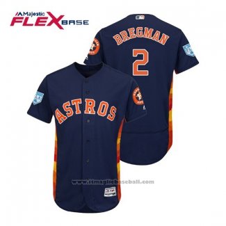 Maglia Baseball Uomo Houston Astros Alex Bregman Flex Base Allenamento Primaverile 2019 Blu