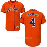 Maglia Baseball Uomo Houston Astros George Springer Arancione Alternato Autentico
