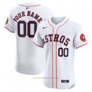 Maglia Baseball Uomo Houston Astros Home Elite Personalizzate Bianco