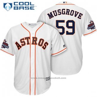 Maglia Baseball Uomo Houston Astros Joe Musgrove Bianco Cool Base