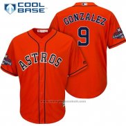 Maglia Baseball Uomo Houston Astros Marwin Gonzalez Arancione Cool Base