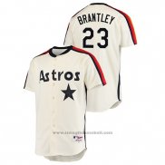 Maglia Baseball Uomo Houston Astros Michael Brantley Oilers Vs. Houston Astros Cooperstown Collection Crema