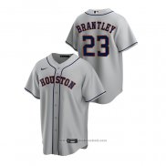 Maglia Baseball Uomo Houston Astros Michael Brantley Replica Road Grigio