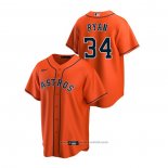 Maglia Baseball Uomo Houston Astros Nolan Ryan Replica Alternato Arancione