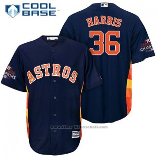 Maglia Baseball Uomo Houston Astros Will Harris Blu Cool Base