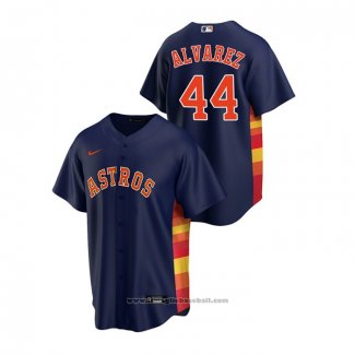 Maglia Baseball Uomo Houston Astros Yordan Alvarez Replica Alternato Blu