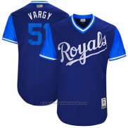 Maglia Baseball Uomo Kansas City Royals 2017 Little League World Series Jason Vargas Blu
