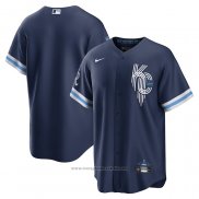 Maglia Baseball Uomo Kansas City Royals 2022 City Connect Replica Blu