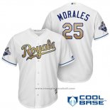 Maglia Baseball Uomo Kansas City Royals Campeones 25 Kendrys Morales Cool Base Or